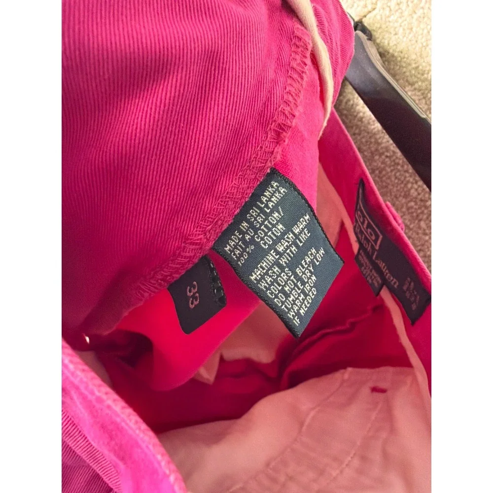 Polo Ralph Lauren Prospect‎ Short Mens 33 Pink Cotton Chino Flat Front Classic